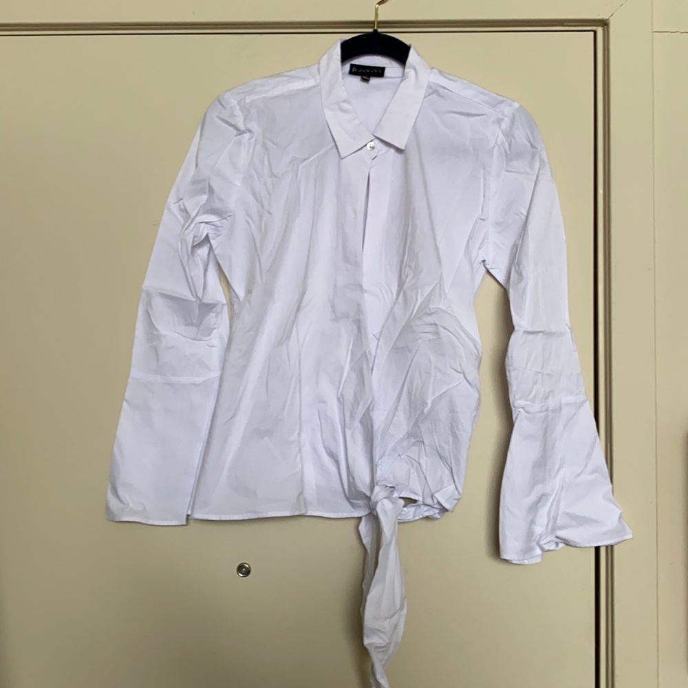 Bobeau Corin cross-front shirt